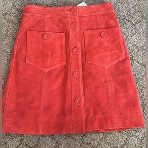 Women's Button-Front Skirt size 2 suede